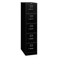 Hon 15" W 5 Drawer File Cabinet, Black, Letter H315.P.P